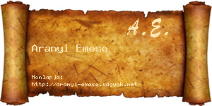 Aranyi Emese névjegykártya